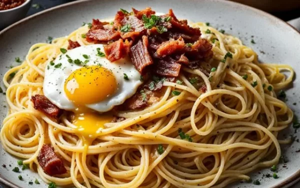 Receita clássica de macarrão a carbonara